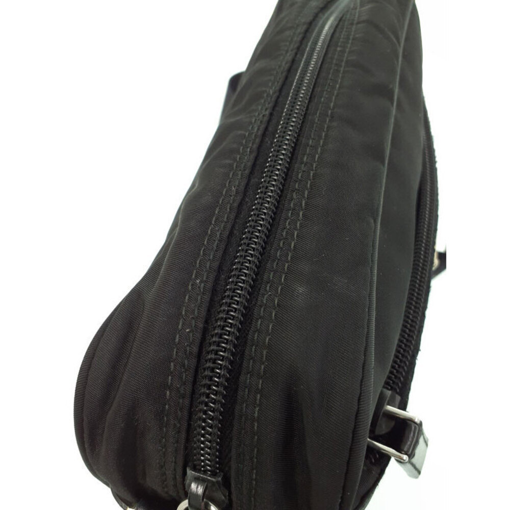 Prada ReNylon Saffiano leather shoulder bag black - Picture 9 of 9